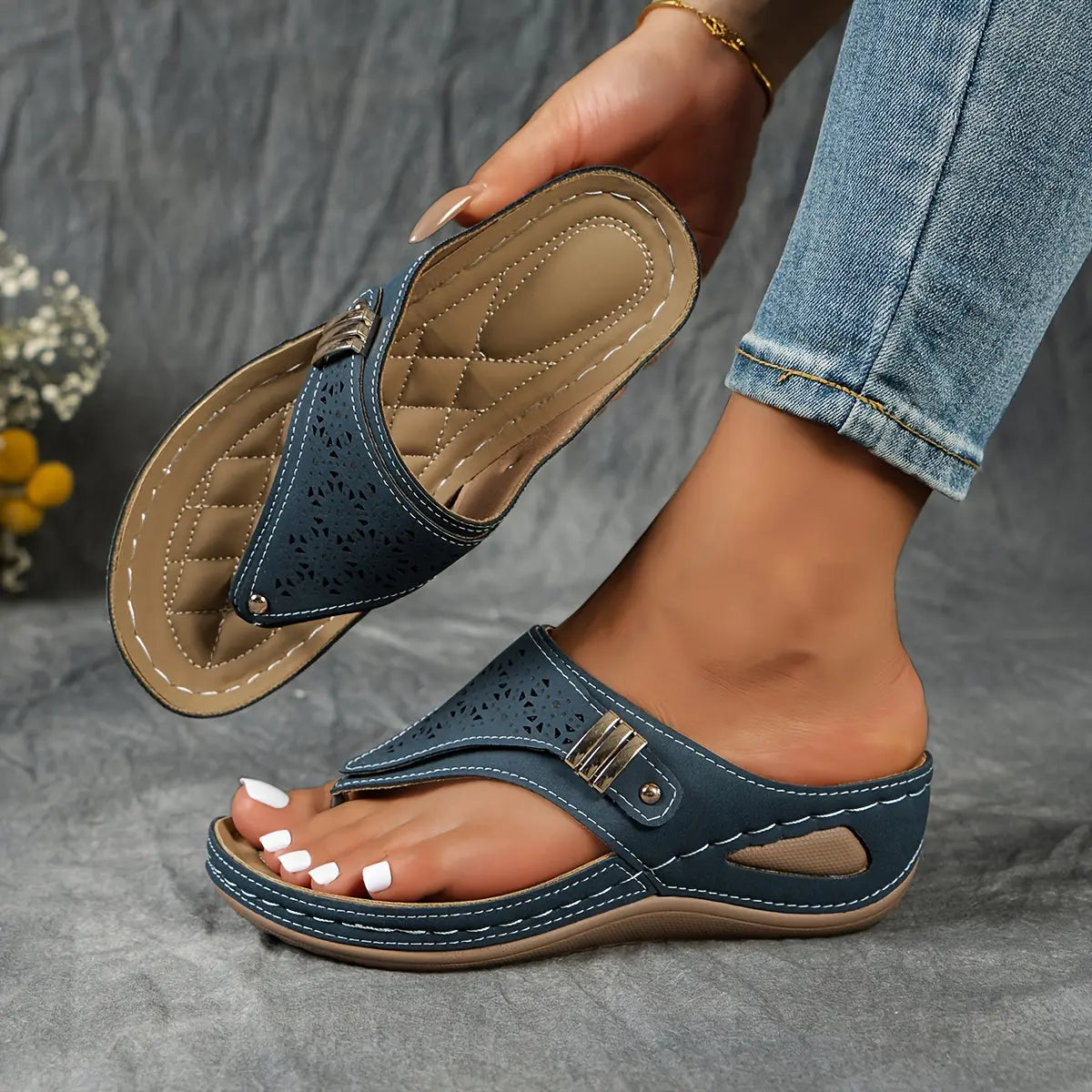 Élodie™ | Keil-Zehensandalen für Dame
