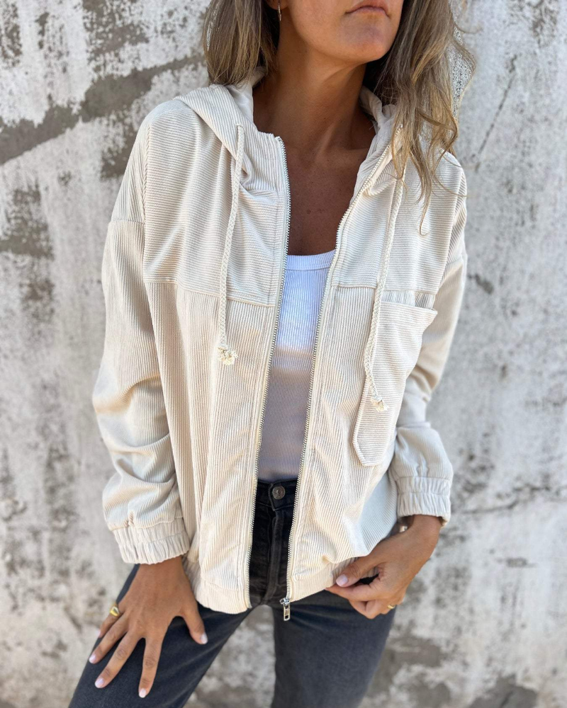 Karla™ | Weiche Jacke mit Kapuze und Reißverschluss