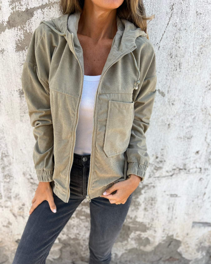 Karla™ | Weiche Jacke mit Kapuze und Reißverschluss