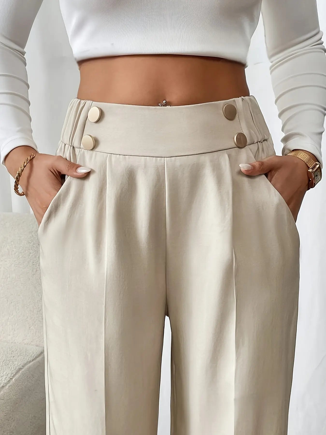 Sophie™ | Pantalon Élégant Taille Haute - Montela
