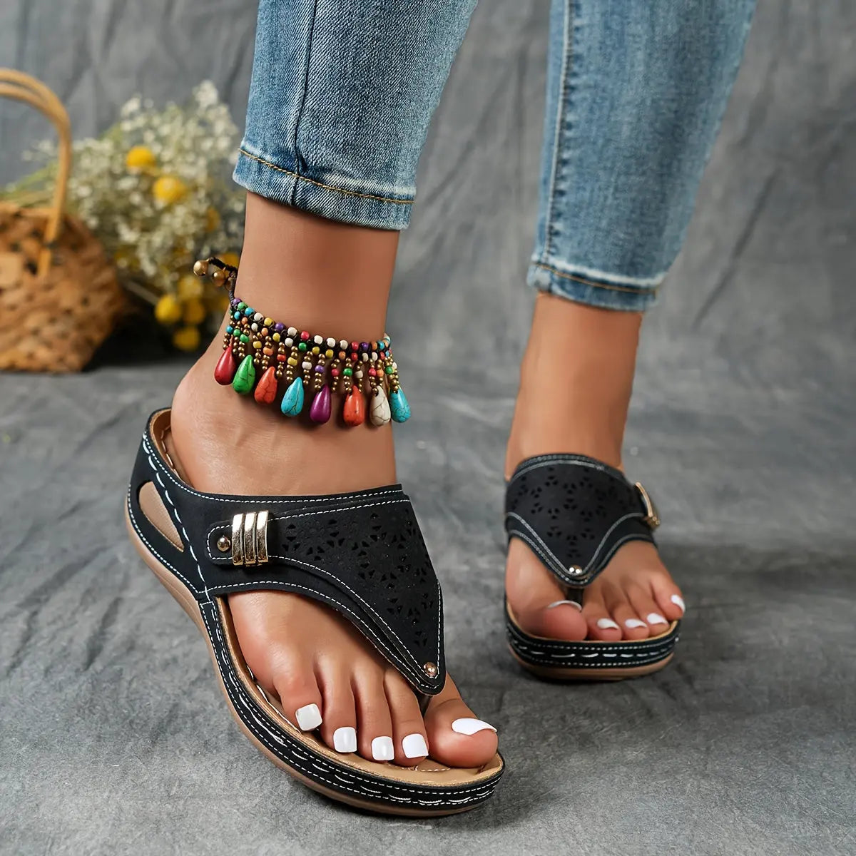 Élodie™ | Keil-Zehensandalen für Dame