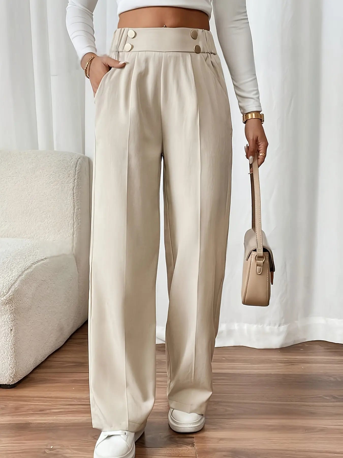 Sophie™ | Pantalon Élégant Taille Haute - Montela