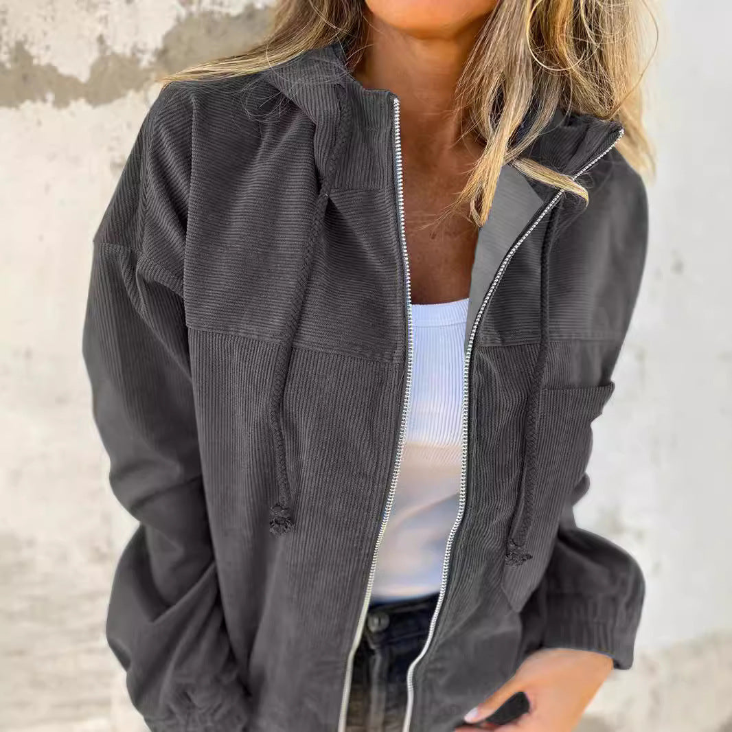 Karla™ | Weiche Jacke mit Kapuze und Reißverschluss