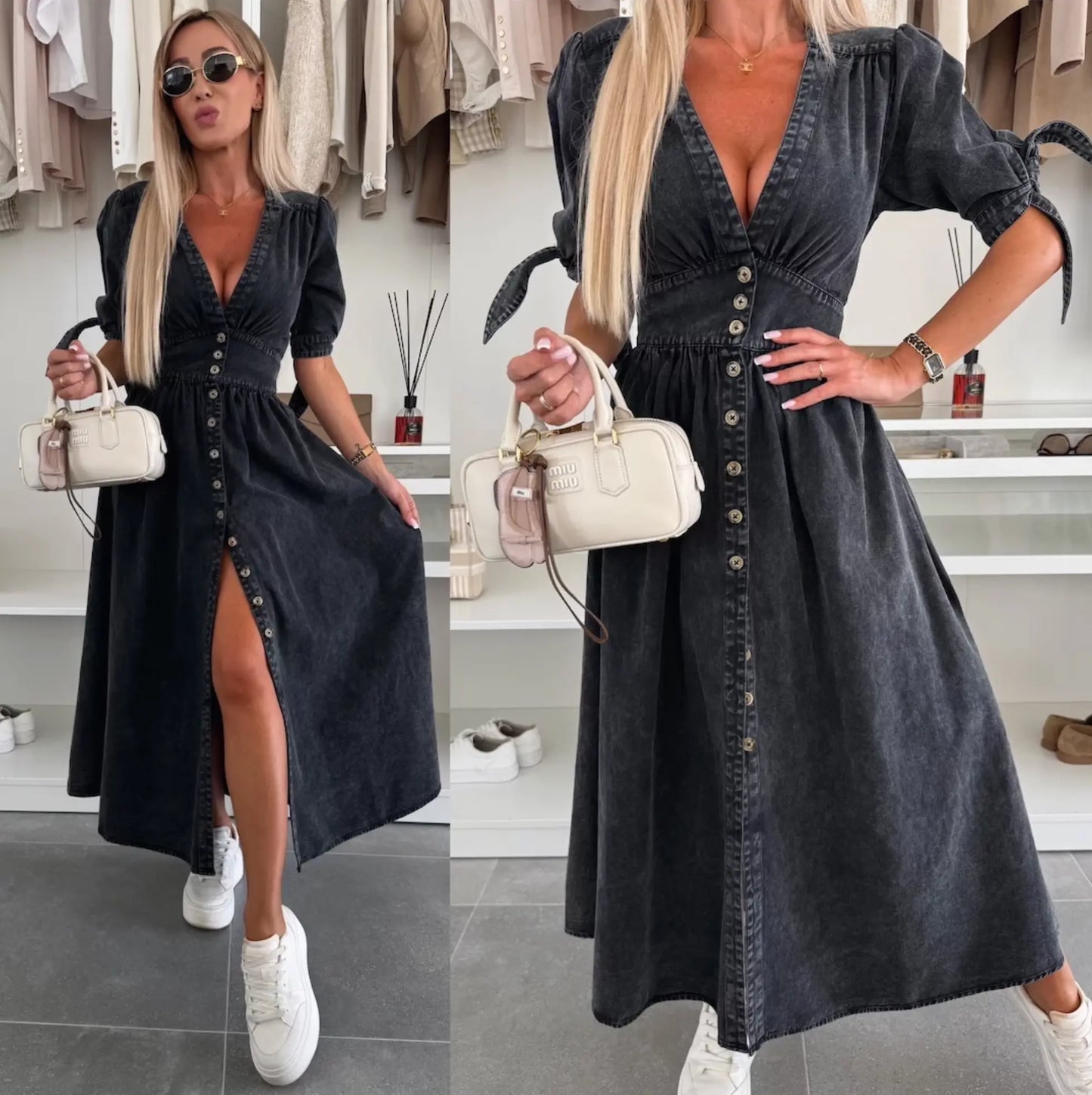 Ivana™ – Das Jeanskleid, das deine Schönheit zum Vorschein bringt