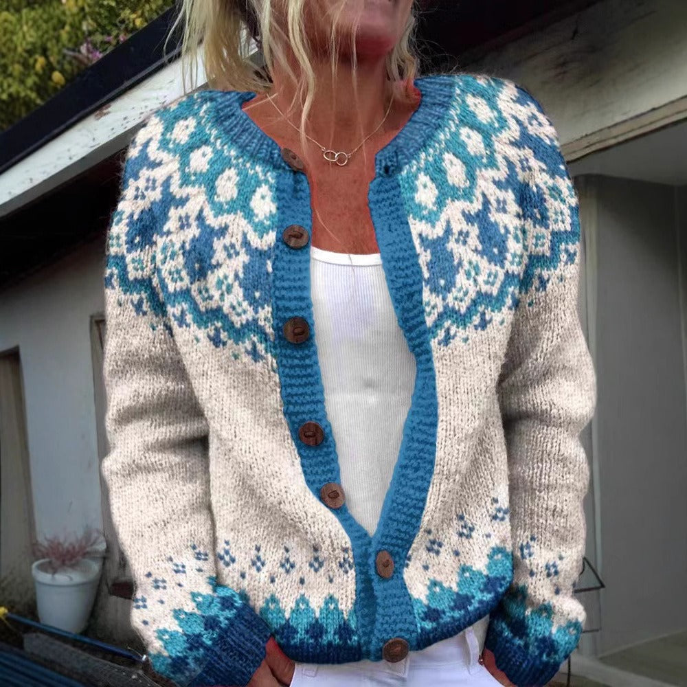 Eva™ - Vintage Isländische Strickjacke
