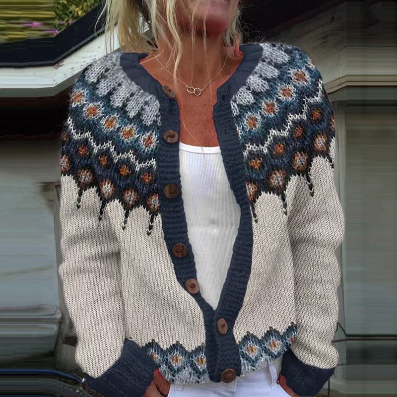 Kylie™ - Vintage Isländische Strickjacke