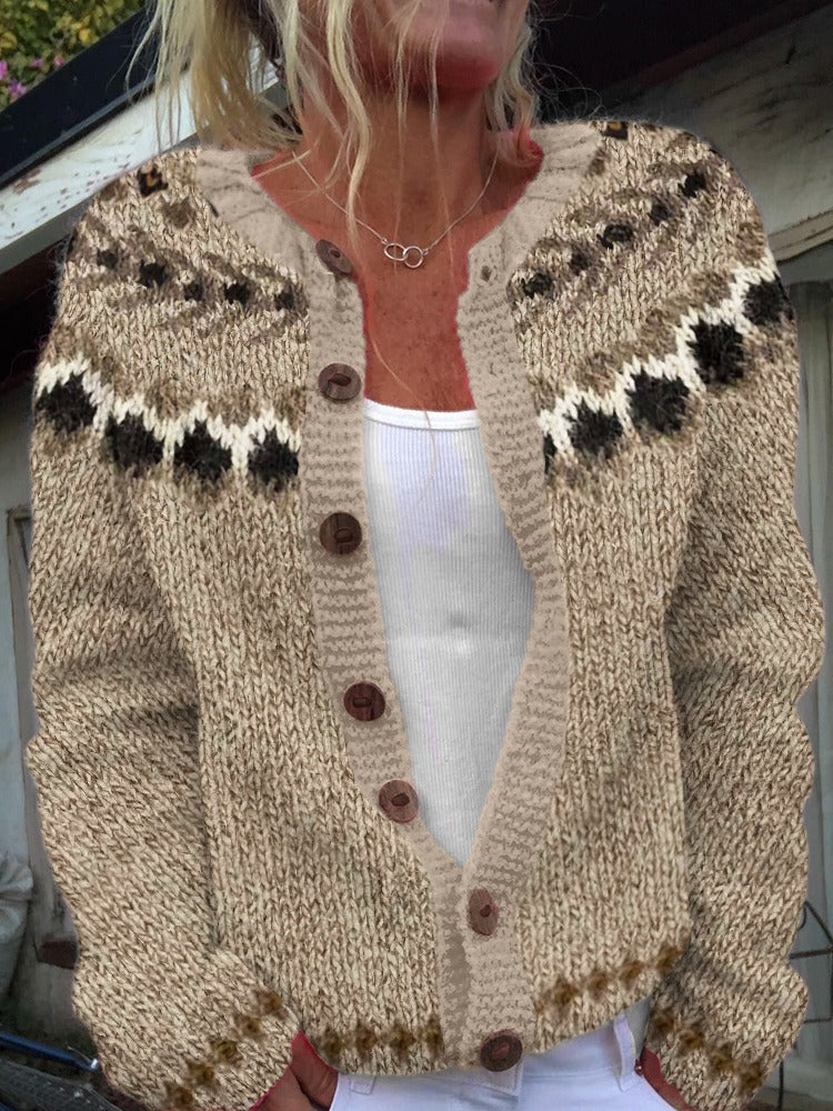 Aubree™ - Vintage Isländische Strickjacke