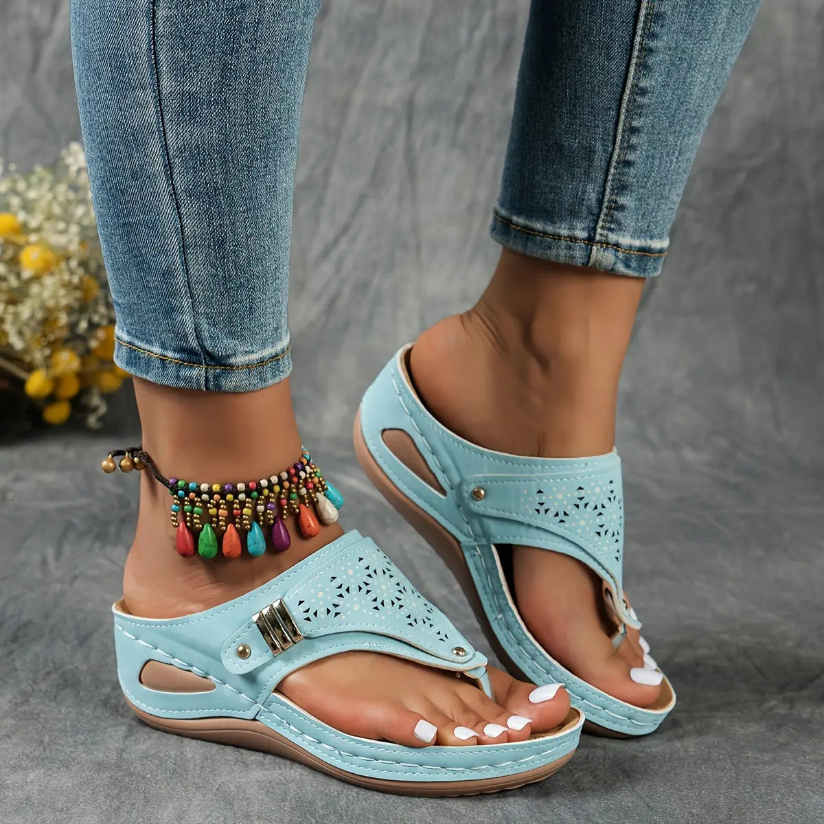Élodie™ | Keil-Zehensandalen für Dame