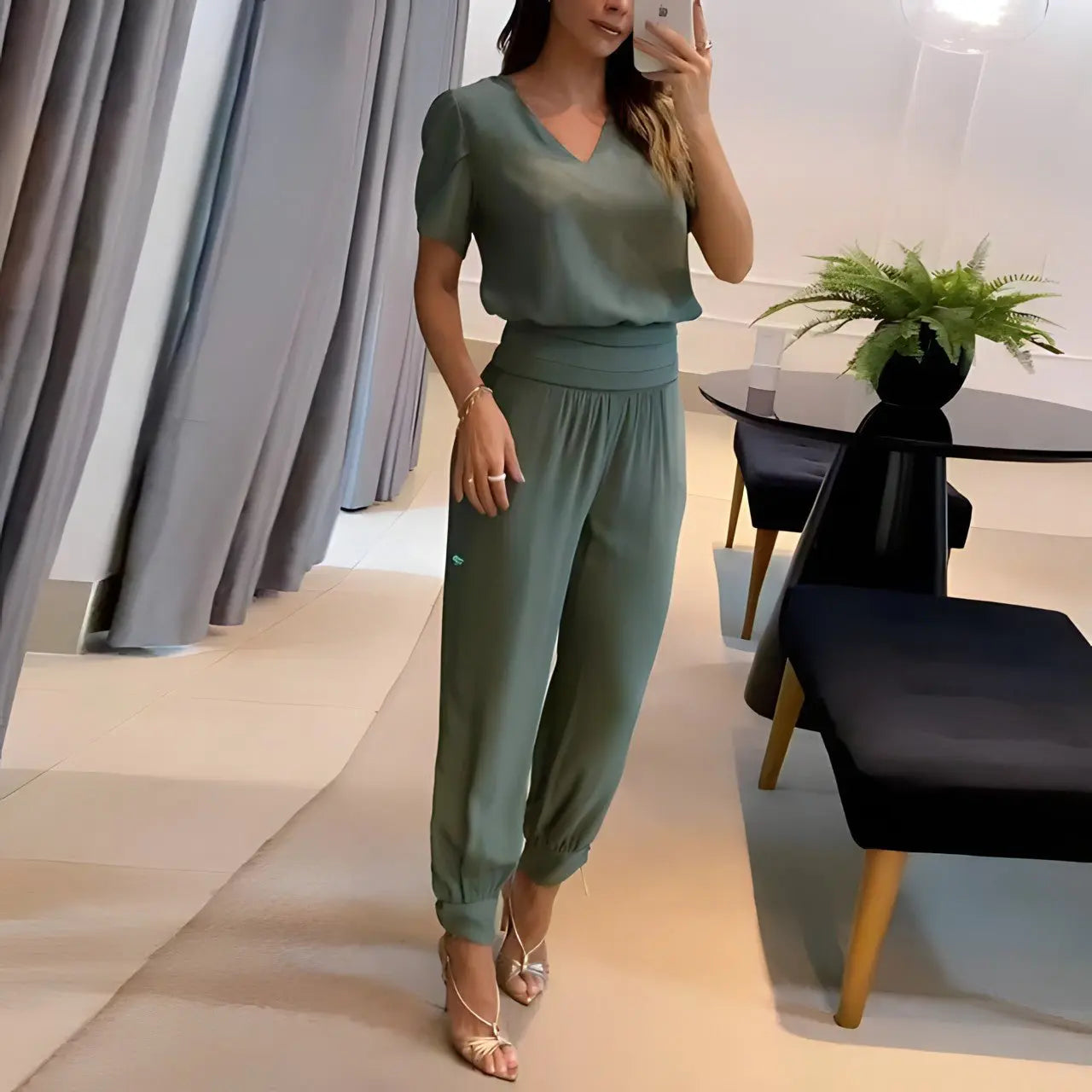 Alexandra™ | Ensemble Chic Blouse & Pantalon - Montela