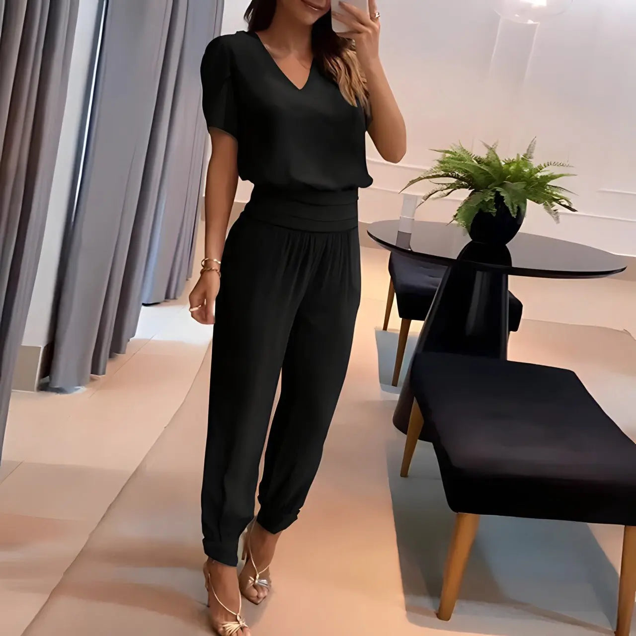Alexandra™ | Ensemble Chic Blouse & Pantalon - Montela