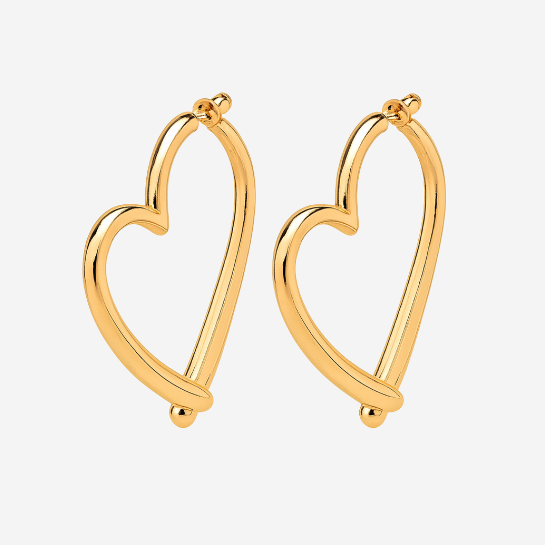 Anneliese™ – Elegante Herz-Creolen im Goldton für jeden Anlass