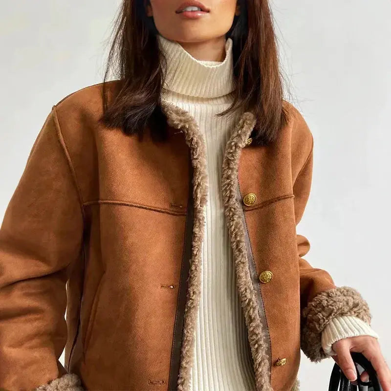 Rosalie™ – Veste Mi-Saison en Cuir d’Agneau - Montela