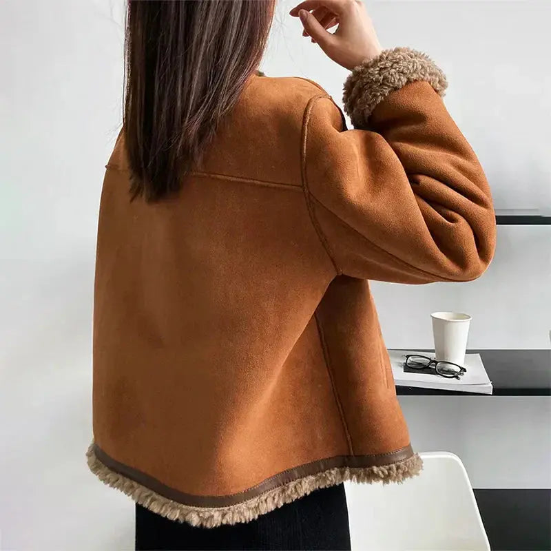 Rosalie™ – Veste Mi-Saison en Cuir d’Agneau - Montela