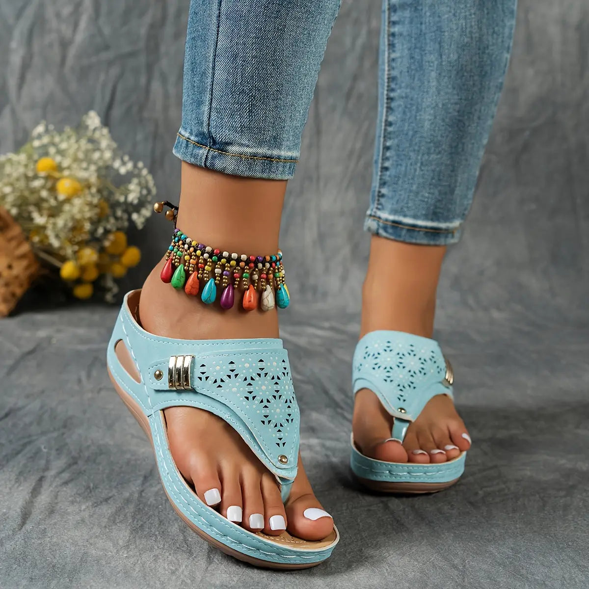 Élodie™ | Keil-Zehensandalen für Dame