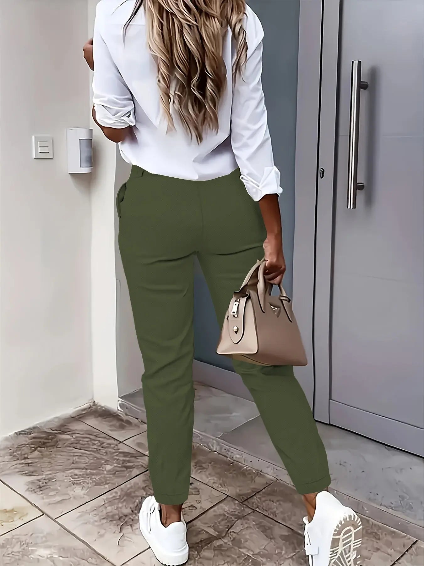 Élise™ | Pantalon Taille Haute Élégant - Montela