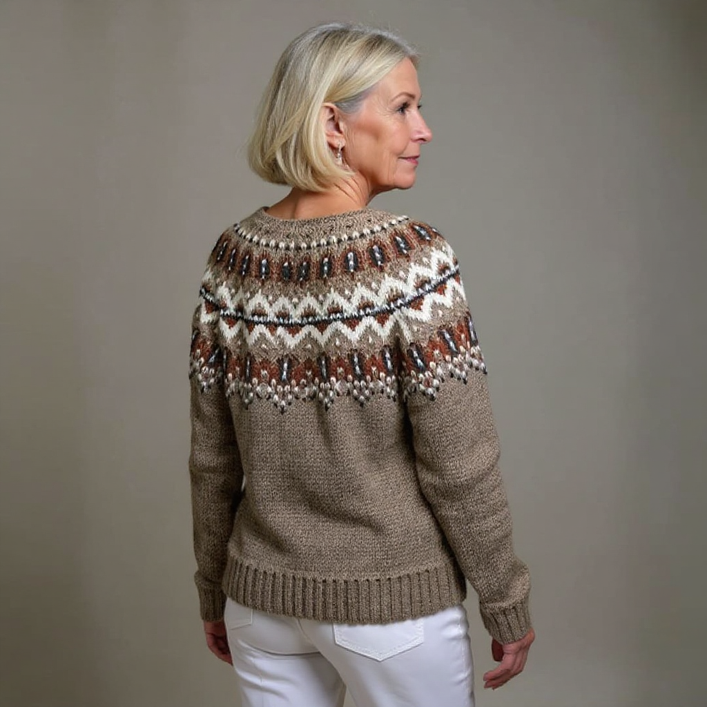 Adeline™ - Vintage Isländische Strickjacke