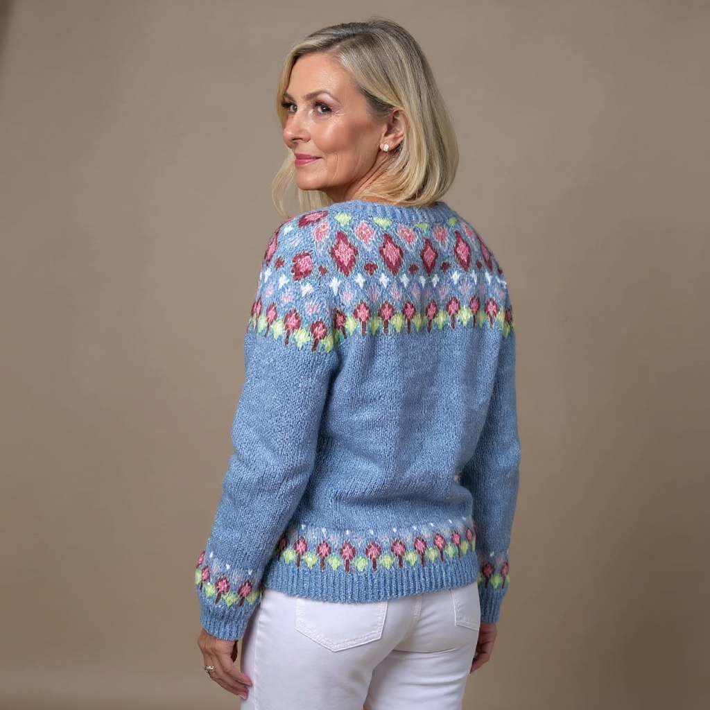 Quinnie™ - Vintage Isländische Strickjacke