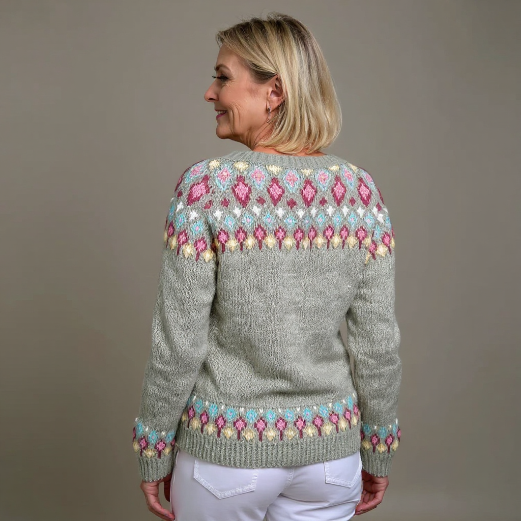 Madeline™ - Vintage Isländische Strickjacke