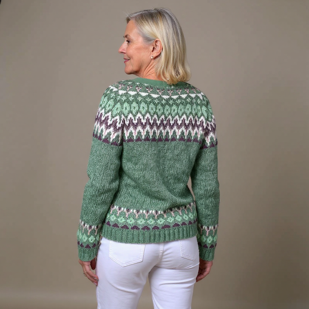 Delilah™ - Vintage Isländische Strickjacke