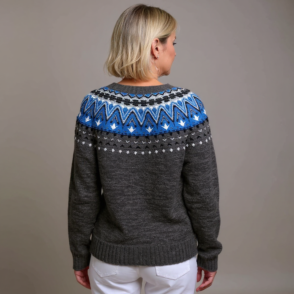 Jade™ - Vintage Isländische Strickjacke