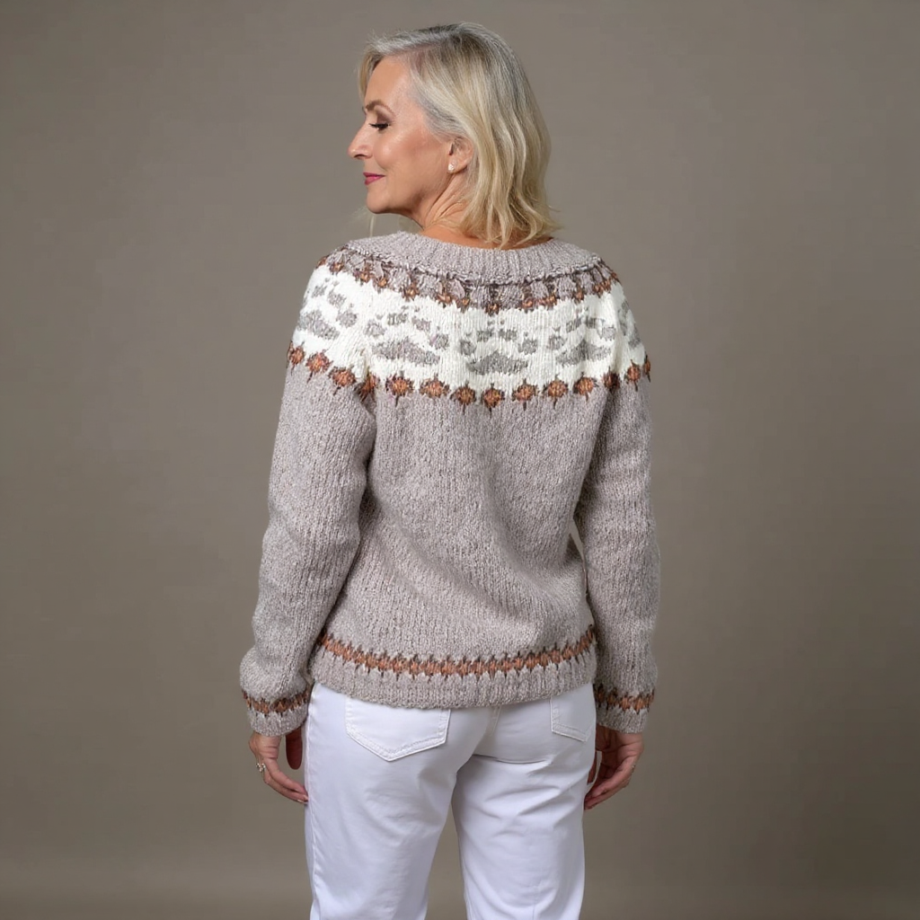 Emery™ - Vintage Isländische Strickjacke