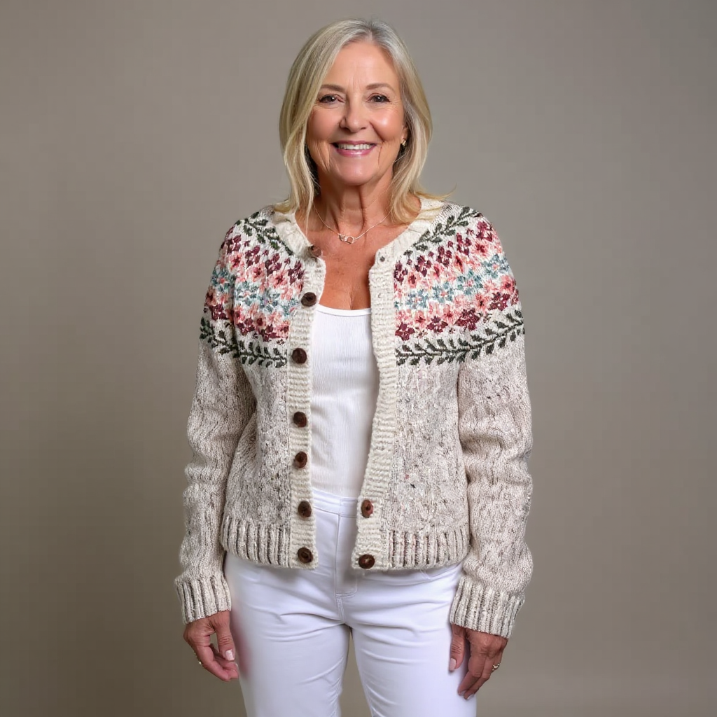 Madelyne™ - Vintage Isländische Strickjacke