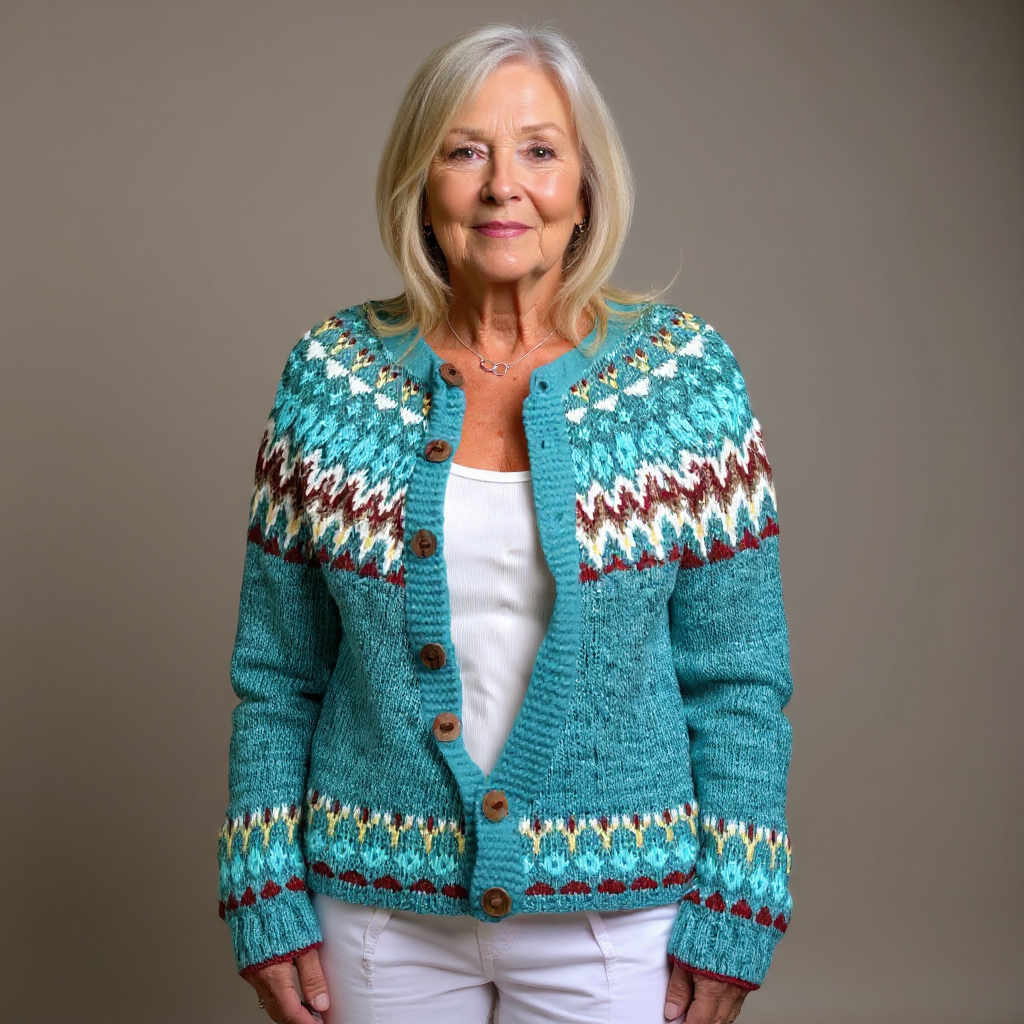 Serenity™ - Vintage Isländische Strickjacke