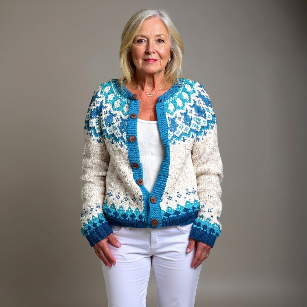 Eva™ - Vintage Isländische Strickjacke