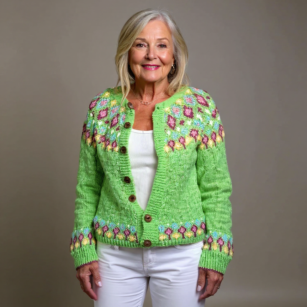 Rubie™ - Vintage Isländische Strickjacke