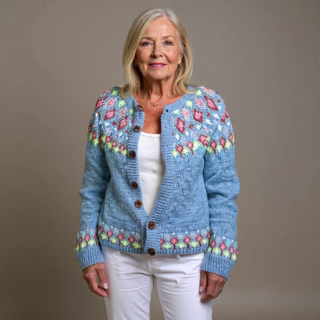 Quinnie™ - Vintage Isländische Strickjacke