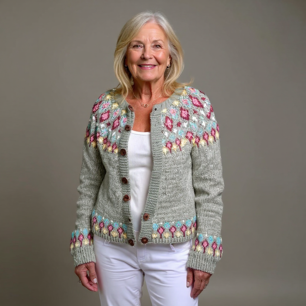 Madeline™ - Vintage Isländische Strickjacke