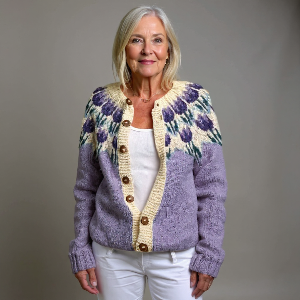 Josephine™ - Vintage Isländische Strickjacke