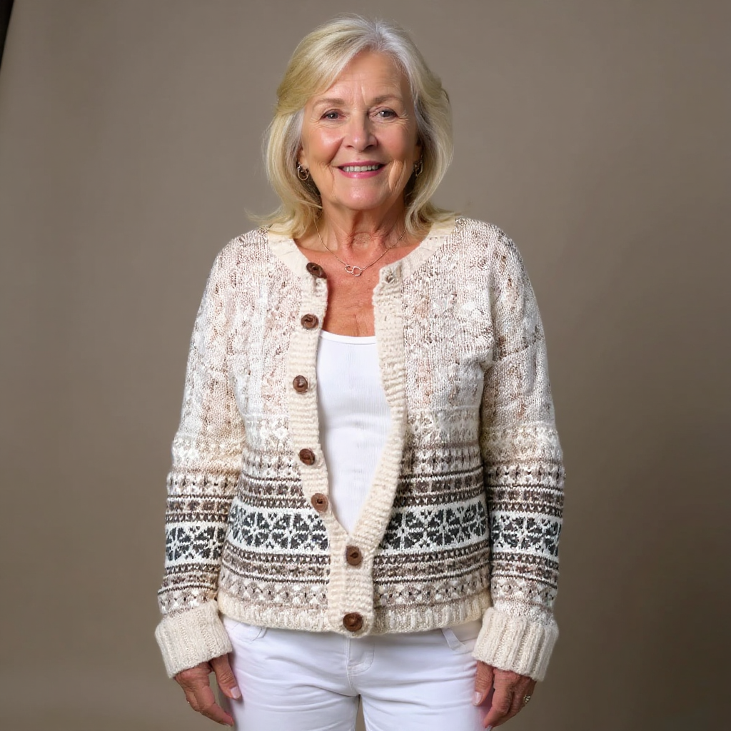 Bailey™ - Vintage Isländische Strickjacke