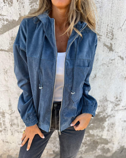 Karla™ | Weiche Jacke mit Kapuze und Reißverschluss
