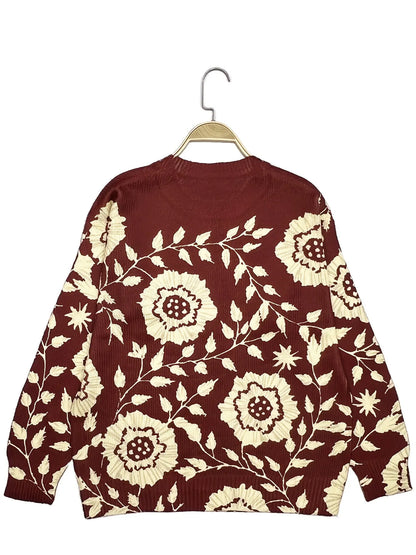 Amélie™ | Pull élégant à manches longues avec motif floral - Montela