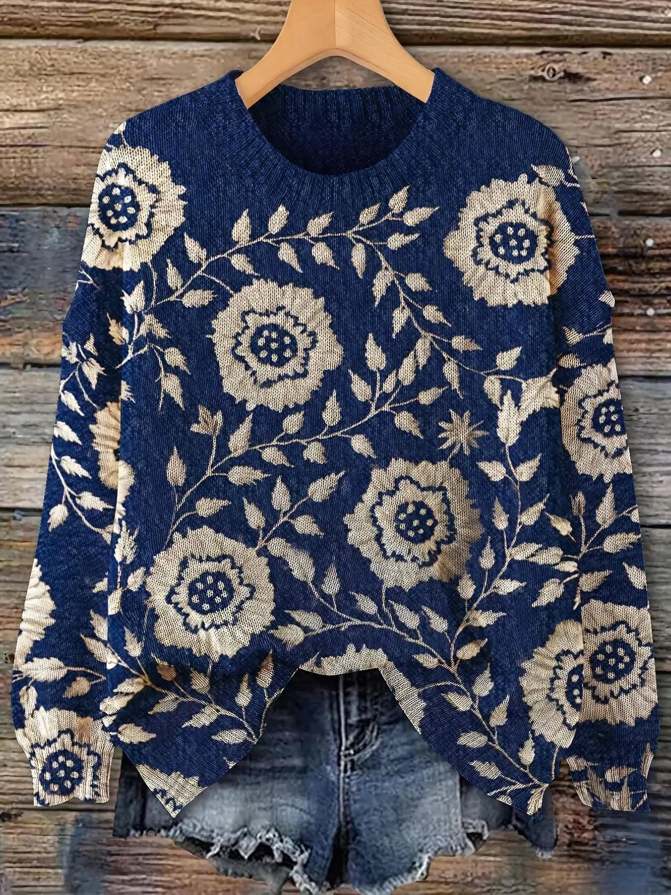 Amélie™ | Pull élégant à manches longues avec motif floral - Montela