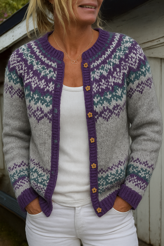 Naomie™ - Vintage Isländische Strickjacke