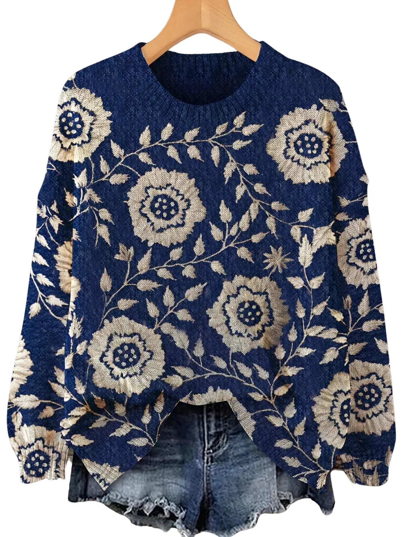 Amélie™ | Pull élégant à manches longues avec motif floral - Montela