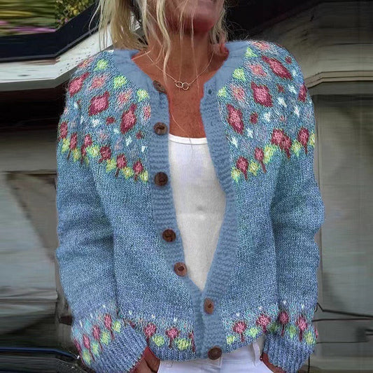 Quinnie™ - Vintage Isländische Strickjacke
