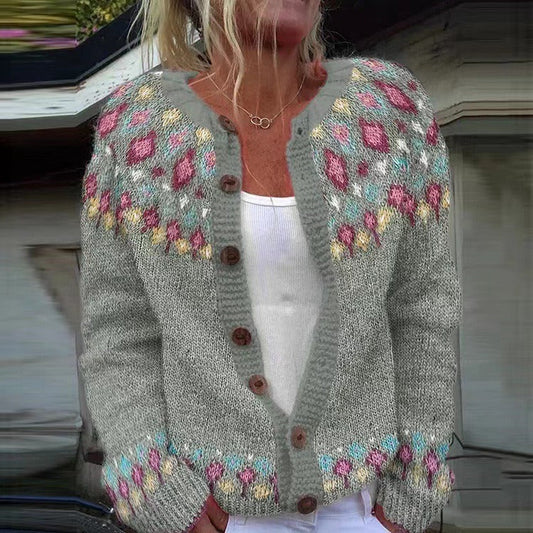 Madeline™ - Vintage Isländische Strickjacke