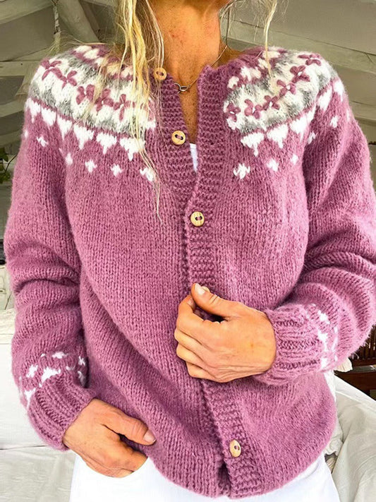 Maya™ - Vintage Isländische Strickjacke