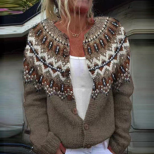Adeline™ - Vintage Isländische Strickjacke