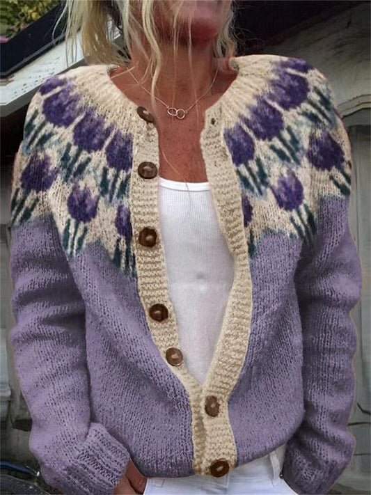 Josephine™ - Vintage Isländische Strickjacke