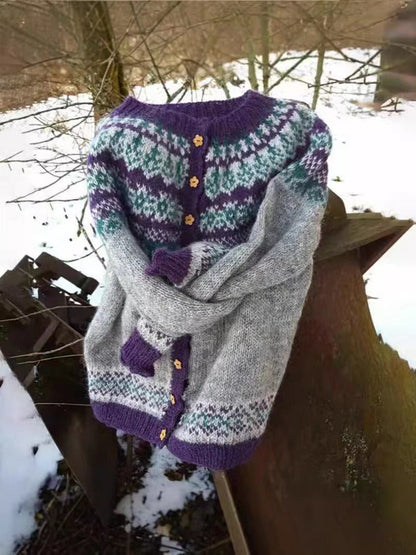 Naomie™ - Vintage Isländische Strickjacke