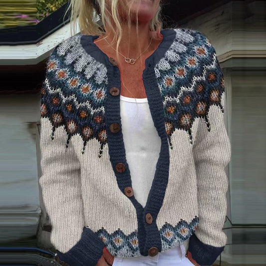 Kylie™ - Vintage Isländische Strickjacke