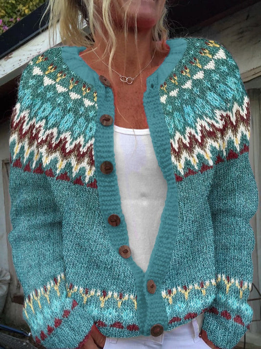 Serenity™ - Vintage Isländische Strickjacke