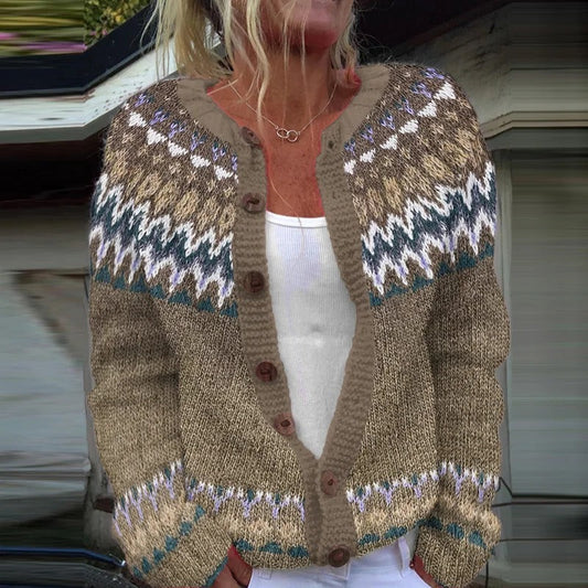 Cora™ - Vintage Isländische Strickjacke