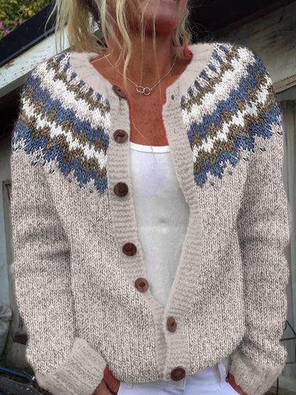 Peyton™ - Vintage Isländische Strickjacke