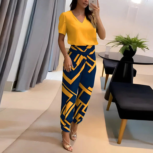 Alexandra™ | Ensemble Chic Blouse & Pantalon - Montela
