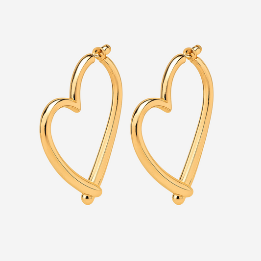 Anneliese™ – Elegante Herz-Creolen im Goldton für jeden Anlass